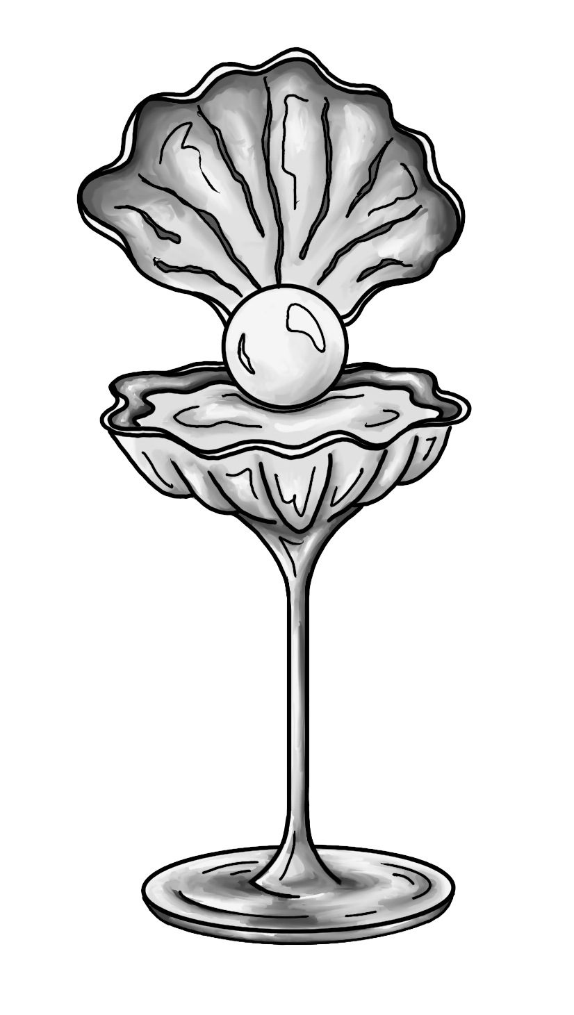 Pearl in shell illustration